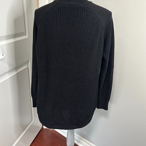 RD Style Cotton Blend Crew Neck Sweater Black EUC Size M - Picture 3 of 4